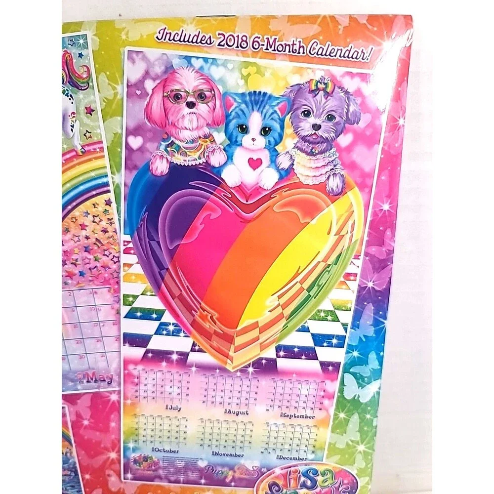 NEW Sealed Lisa Frank New 2019 Calendar 12 Month Wall Hanging Year